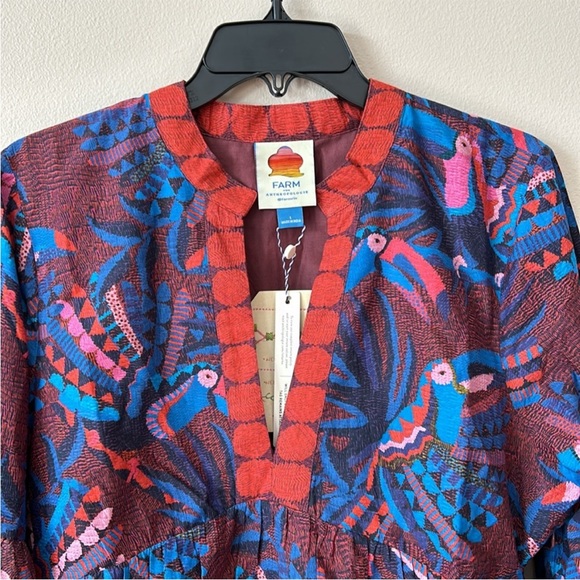 FARM Rio Colorful Patterned Mini Dress, pre owned - Picture 3 of 10